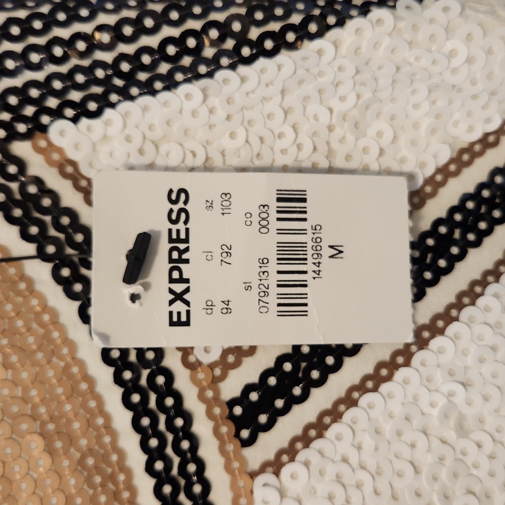 Aztec Sequin Bodycon Mini Dress | Express - Picture 2 of 14